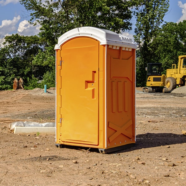 do you offer hand sanitizer dispensers inside the portable restrooms in Rocky Gap